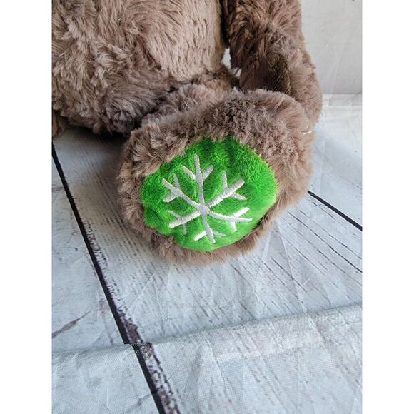 Animal Adventure Sweet Sprouts Bear Plush Green Feet Snowflake 16 Inch 2015 Toy - Picture 2 of 10